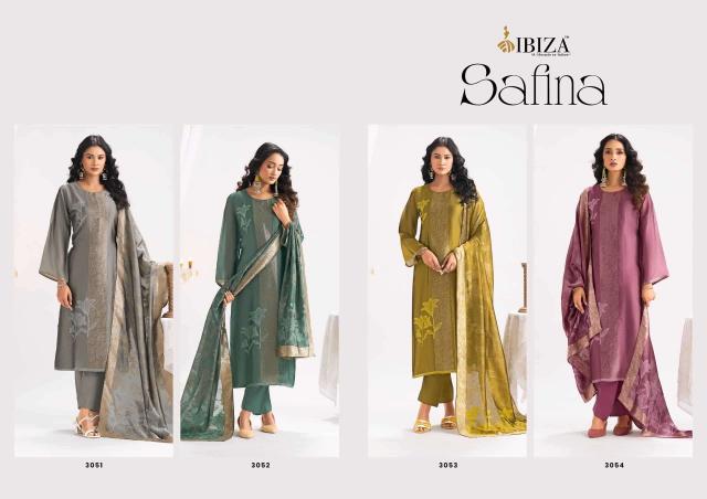 Ibiza safina silk  dress material wholesale